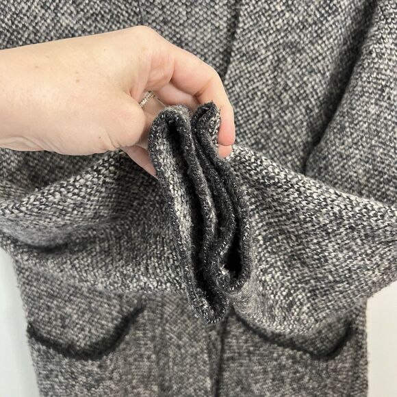 Uniqlo Womens Wool Blend Tweed Cardigan Longline Brown Gray Size XS - Picture 5 of 13